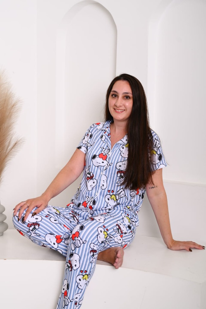 Conjunto Pijama pantalón largo lycra rosa - CileDreams Mujer